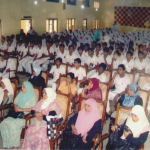 AWWA members (Names NA) at the event of providing educational equipments to underprivileged students on 31.03.2014 at the auditorium of Azhar national school, Akurana.