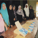 AWWA members (Names NA) at the event of providing educational equipments to underprivileged students on 31.03.2014 at the auditorium of Azhar national school, Akurana.